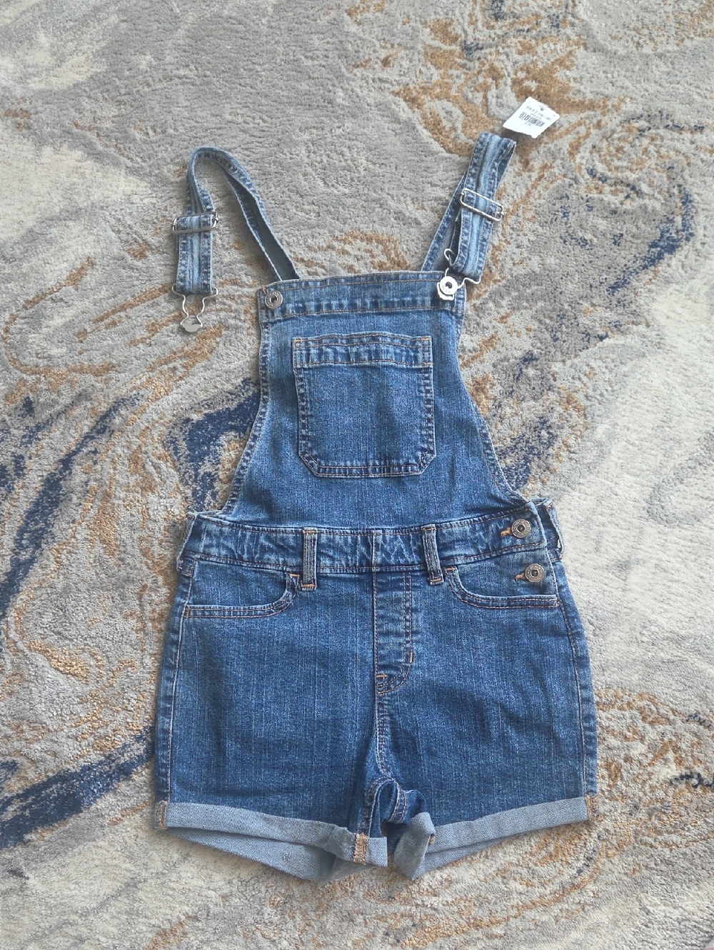 abercrombie kids Denim Blue Short Overalls-New With Tags